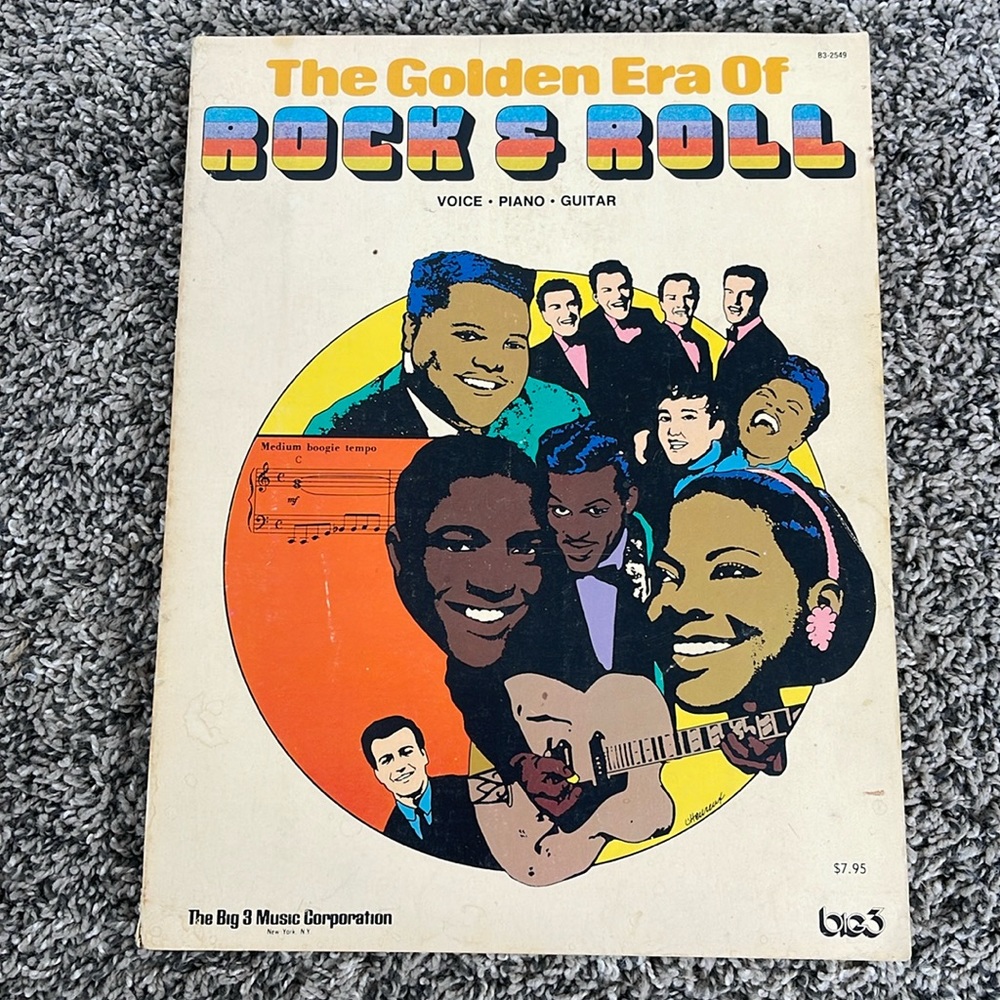 Vintage Music book voice piano guitar The Golden Era of Rock & Roll SEE FLAWS